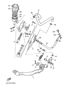 XT600Z Задний торм цилиндр