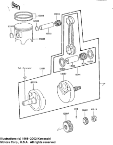KX125 Crankshaft / piston