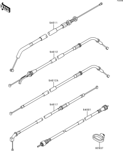 ZX400 Тросы управления