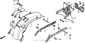 VF700S Rear fender + spark unit