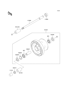 VN800 Переднее колесо