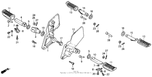 CB400F Подножки