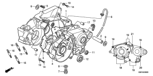 CR85R Картер двигателя