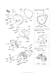 EJ800 Левая крышка двигателя