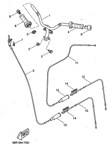 YQ50 Steering handle. cable