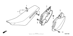 CR85R Сиденье