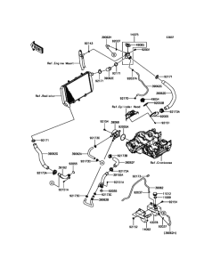 ZR1000 Патрубки охлаждения
