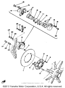 RD400C Rear disc brake - caliper