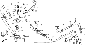 VT750C Water pipe + thermostat