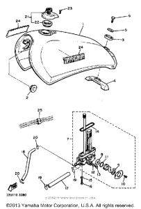 XV500K Топливный бак