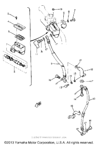 XJ550RH Главный тормозной цилиндр