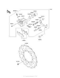 KL650 Передний тормоз