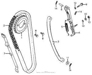 CM185 Cam chain + tensioner