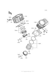 VN1700 Цилиндр и поршни