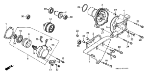 VT1100C Водяная помпа