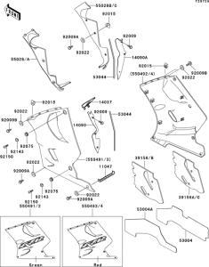 ZX1100 Cowling lowers(1 / 3)(zx1100-d4)