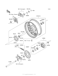 ZX1400 Заднее колесо и цепь