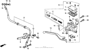 CMX250C Передний главный тормозной цилиндр