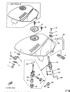 RD350LC Топливный бак