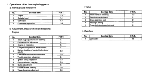 ANF125 *Flat rate time