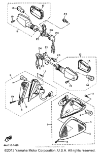 FJ1200D Поворотники