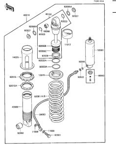 KX500 Абсорбер удавный в сборе задний