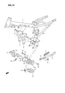 JR50 Frame - footrest