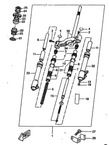 CW50RS Вилка передней оси