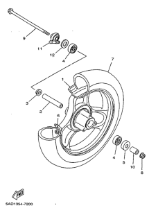YN50 Переднее колесо