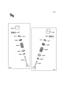ZX1400 Клапана