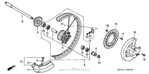 CR500R Переднее колесо