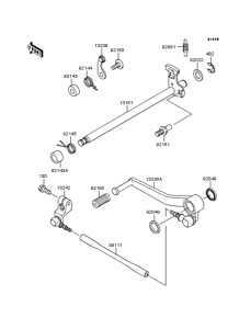 ZX600 Механизм переключения передач