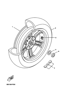 VP250 Rear wheel complete assy