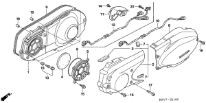 NSS250EX Крышка картера левая