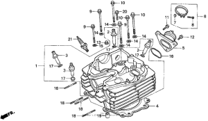 XR600R Головка цилиндров
