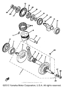 TT250H Коленвал,поршни