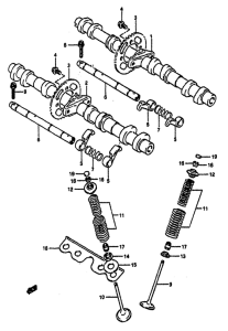 GSX-R1100 Распределительный вал  /  клапана