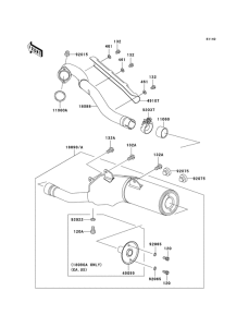 KLX300R Muffler comp