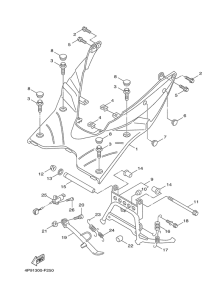 XC125 Stand & footrest