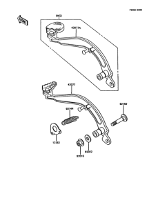 KMX200 Педаль тормоза