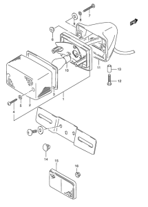 TS125 Задний комбинированный сигнал