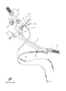 YZ250 Steering handle & cable