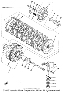 YZ400F Сцепление