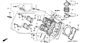 VTR1000F Головка цилиндров передняя