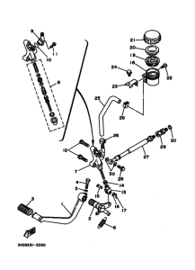 TDM850 Rr master cylinder assy