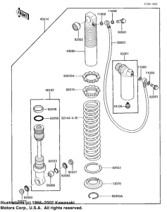 KX125 Абсорбер удавный в сборе задний