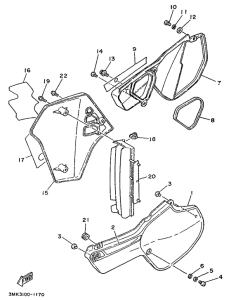 YZ80B Side cover  /  oil tank