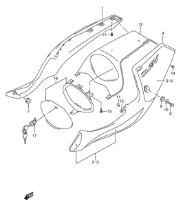 RGV250 Обтекатель задний