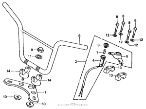 CT70 Handlebar + top bridge 79