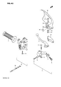 DR125 Left handle switch